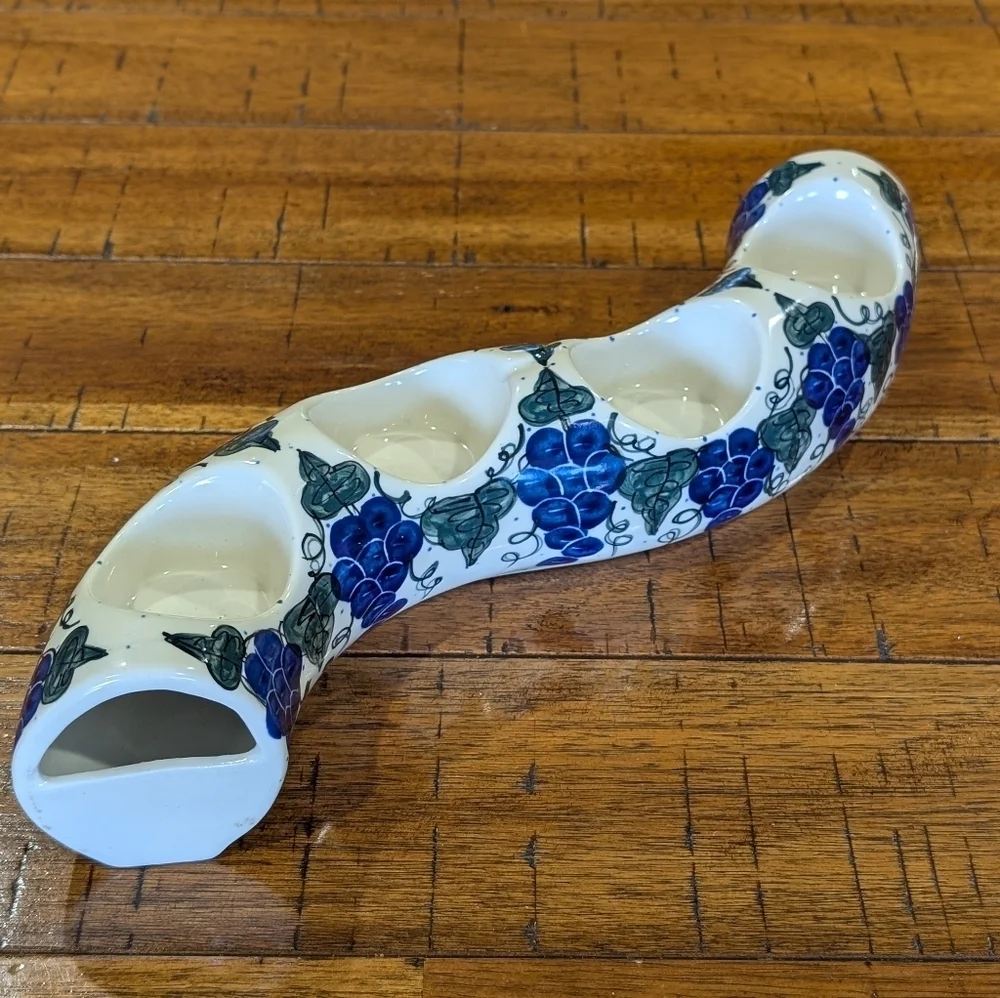 Andy Unikat Polish Pottery Advent Candle Centerpiece - Hand Made Hand Painted